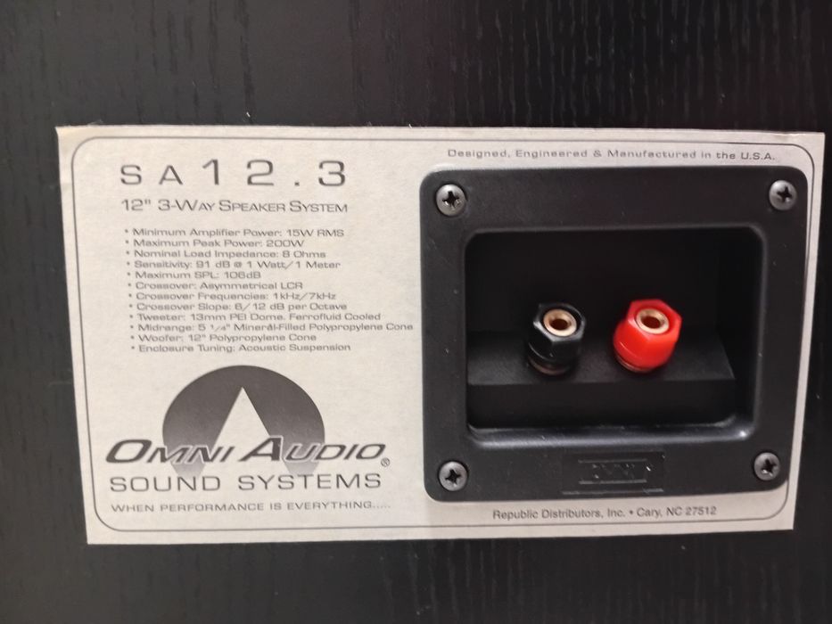 Тонколони 12 инча Omni Audio SA 12.3 8ohm 200W 160 евро