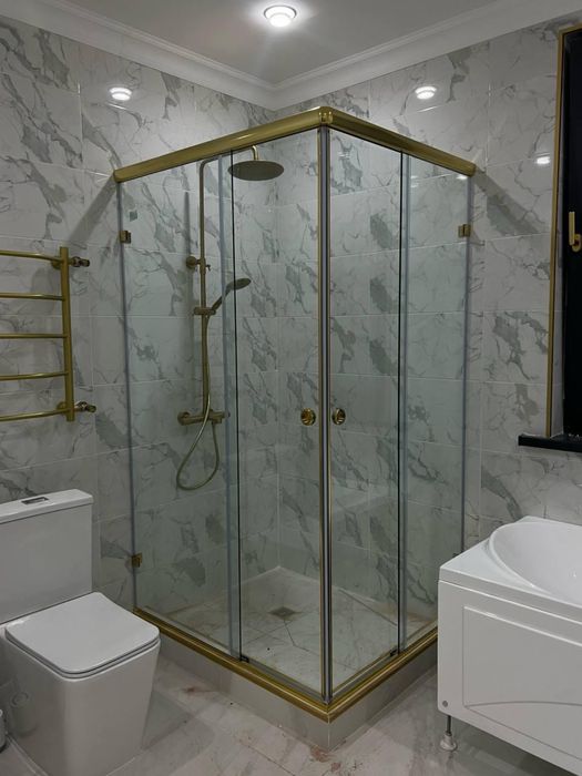 Душевая кабина и перегородки ванный шторки на заказ с установкой