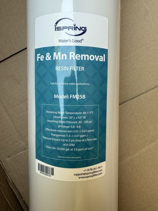 Filtru Big Blue - Cartus resina, reducere Fier si Mangan 20”