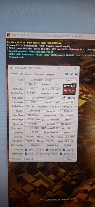 Asus ROG RX 5700xt 8Gb