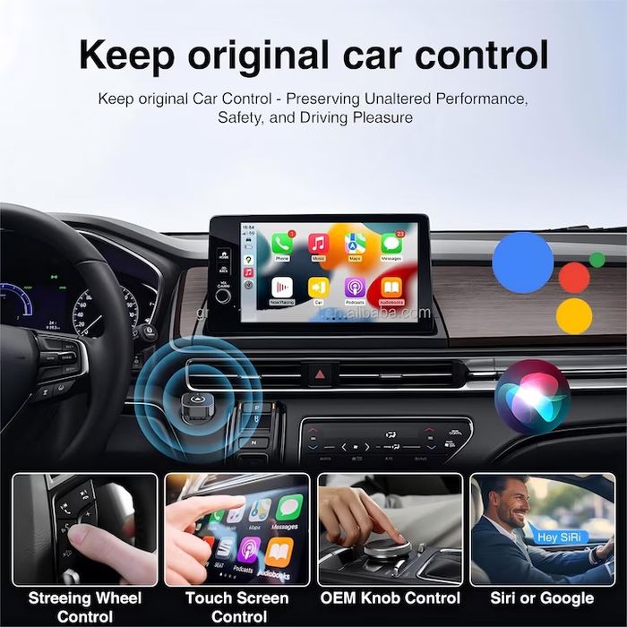 Adaptor auto Wireless CarPlay, Android/ ios  Auto, USB, Bluetooth 5.0, Negru