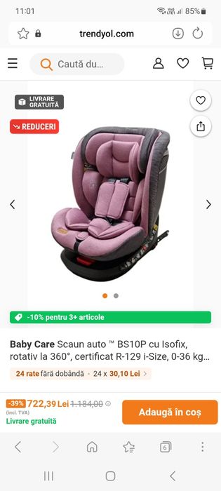 Scaun auto rotativ Baby C