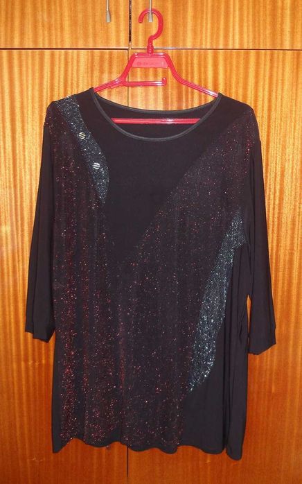 Дамски елегантни черни туники, размер 48
