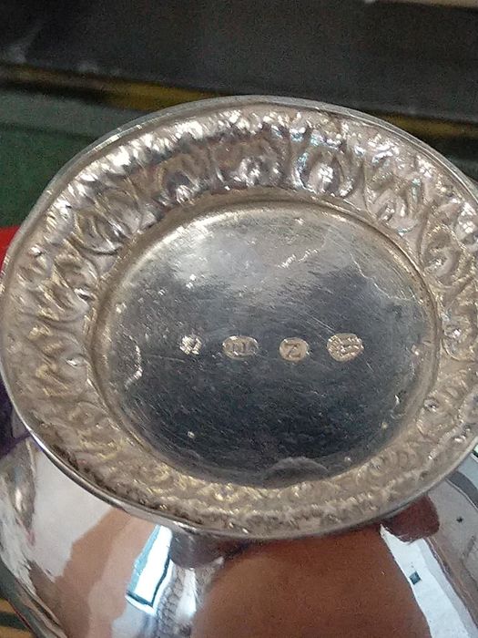 Продавам антична сребърна кана Дания 1825 година Уникална