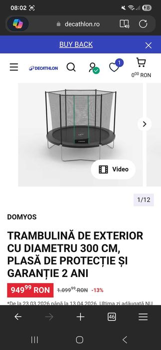 Trambulina Domyos 300