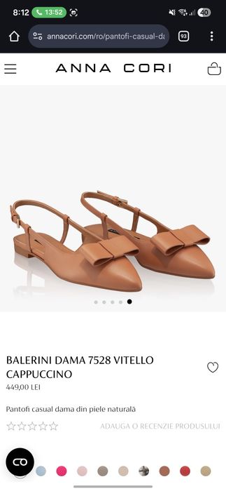 Balerini Anna Cori cappuccino - mărimea 38
