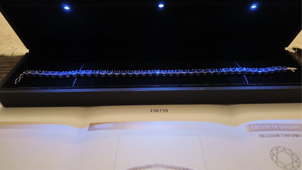 Vand bratara tenis tanzanite naturale