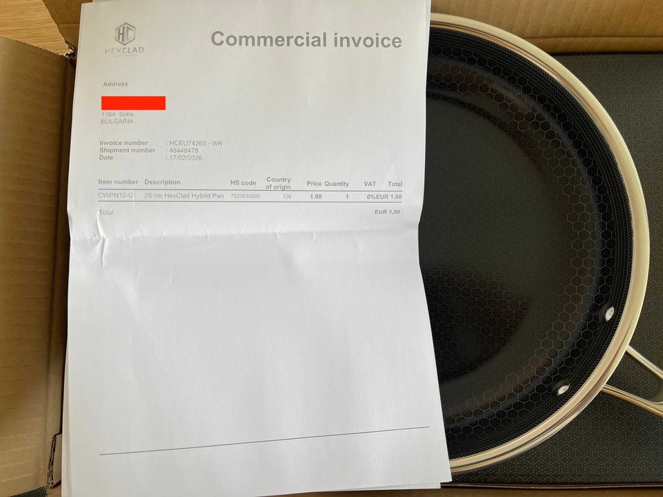 HexClad тиган 25см Hybrid Pan чисто нов