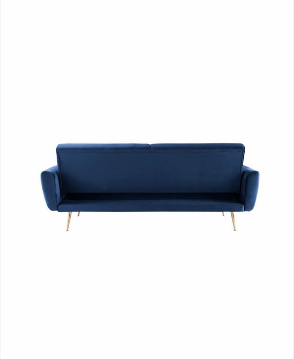Canapea extensibila 3 locuri catifea Blue, 210x83x85 cm