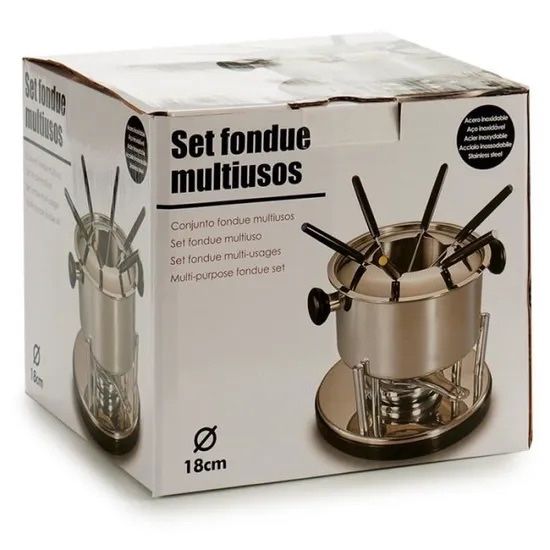 Set Cheese Fondue Inox 6pers/18cm cadou