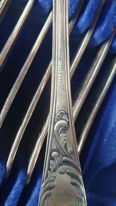 Set tacamuri placate ate cu argint pentru 12 persoane