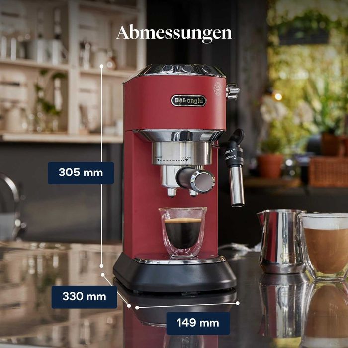 Еспресо кафемашина Delonghi Dedica EC685.R, изцяло метален корпус