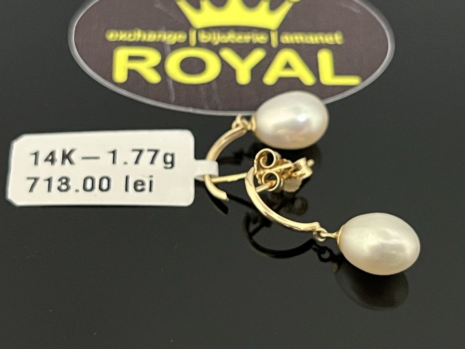 Bijuteria Royal CB : Cercei dama aur 14K  1,77 grame