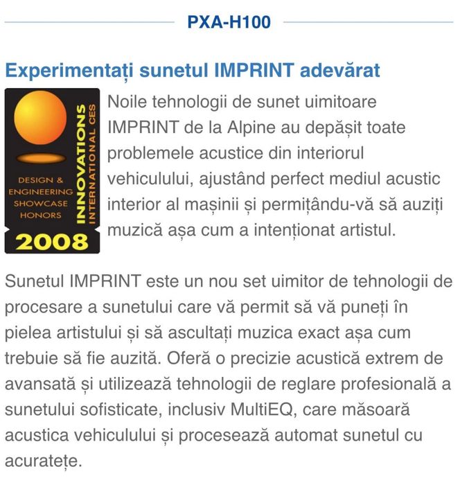 Alpine PXA -H 100-Procesor de sunet player auto