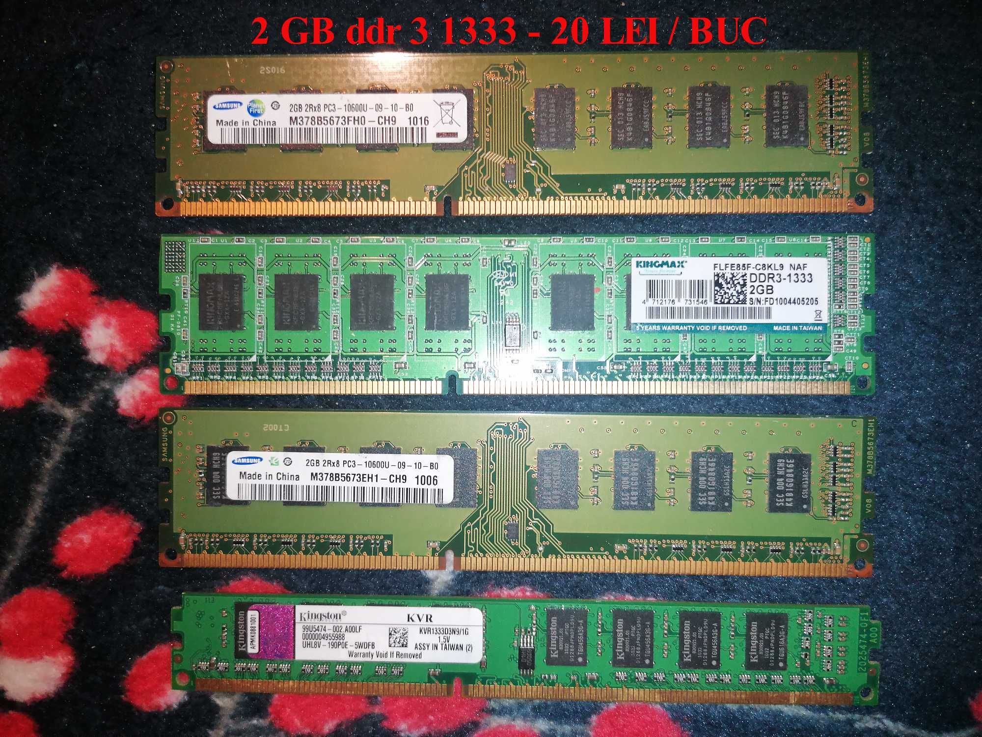 Rami ieftini ddr3 4gb 1333 și 1600 Pitesti • OLX.ro