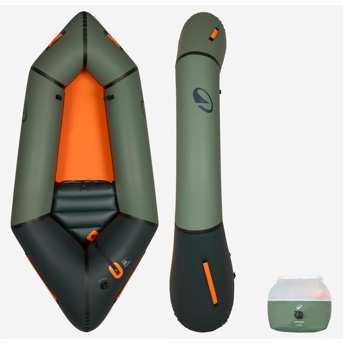 Caiac gonflabil Packraft 100 râu Tpu - produs resigilat Decathlon