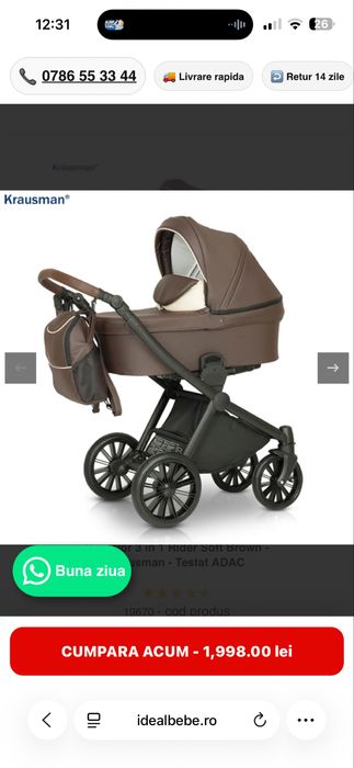 Carucior 3 in 1 Krausman