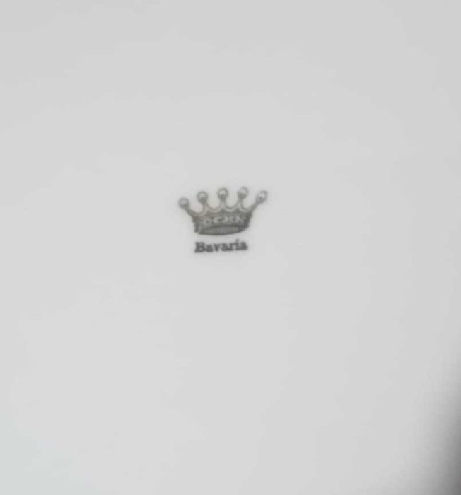 Două platouri  porțelan pictate manual – Bavaria & albastru cobalt