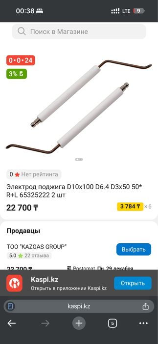 Электрод поджига