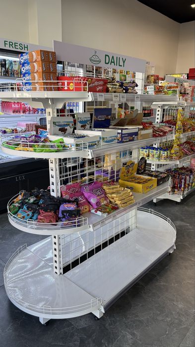 Продам стеллажи для магазина б/у