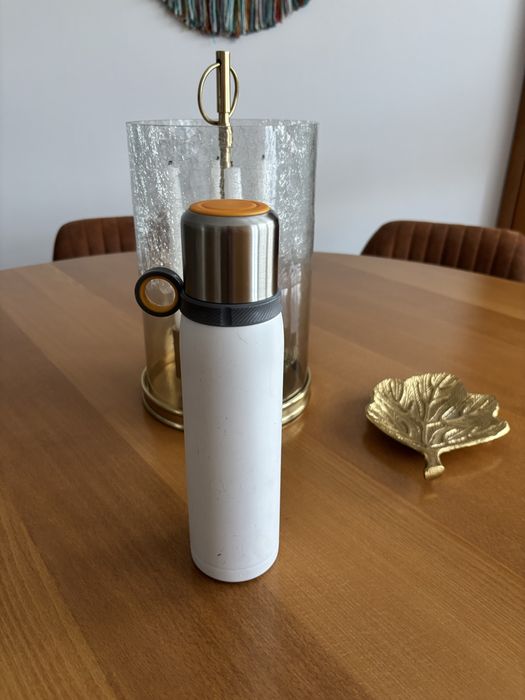 Termos cu pahar integrat, inox, alb