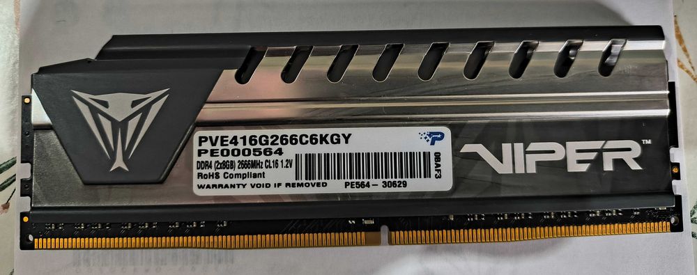 Memorie Patriot Viper Elite, DDR4, 16 GB, 2666MHz, CL16 PVE416G266C6KGY