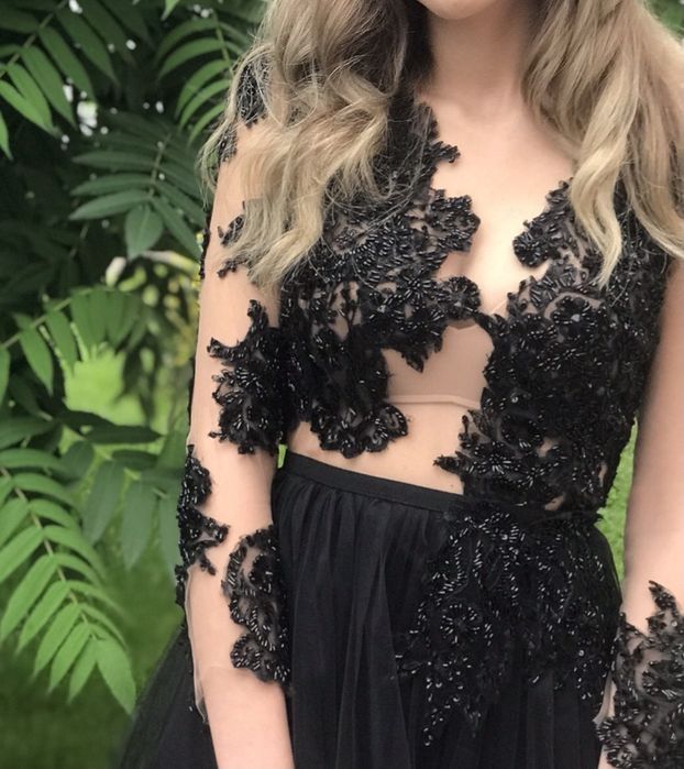 Rochie neagra facuta la comanda