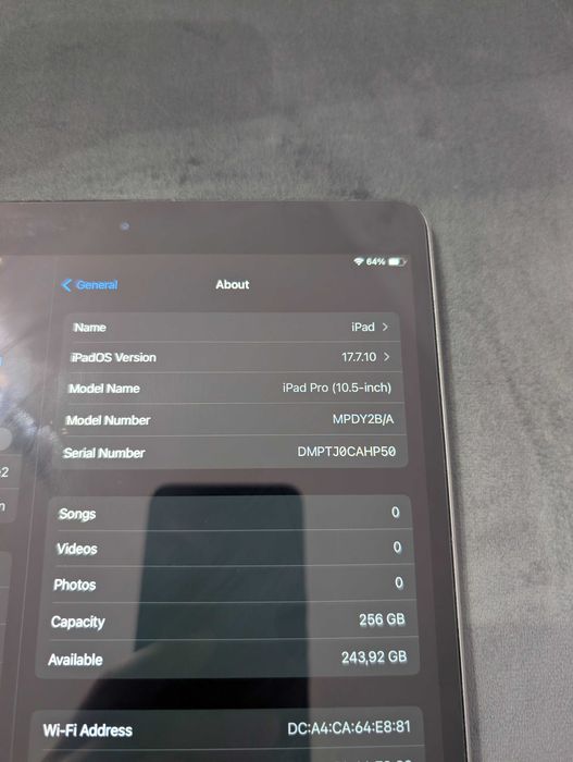 iPad Pro 10.5 WiFi 256GB