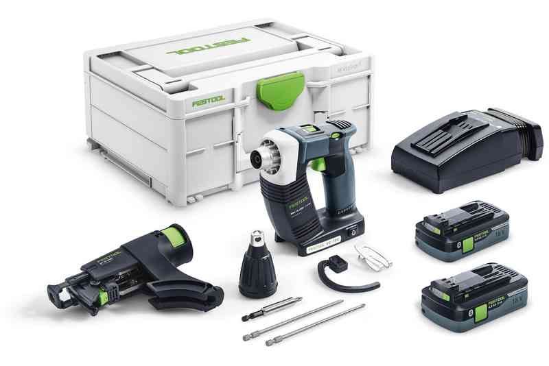 Акумулаторен строителен винтовърт Festool DWC 18-2500, 2 батерии