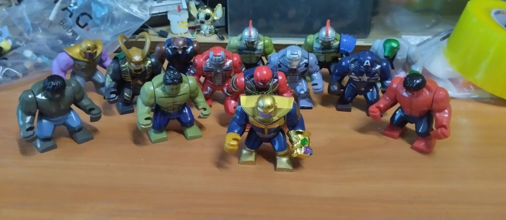 Большие фигурки Лего: Веном, Халк, Танос, Карнаж, Мстители, Бейн