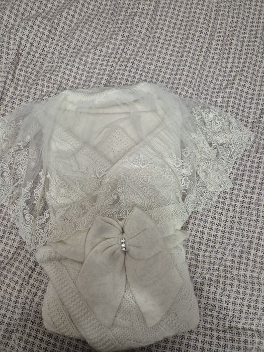 Одеяло -конверт  на выписку для девочки