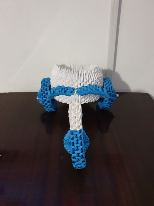 Origami 3d lebada si bicicleta