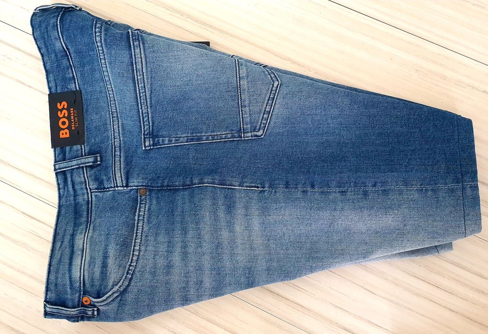 Hugo Boss Candiani Slim Fit 36 НОВО ОРИГИНАЛ Мъжки Къси Дънкови Панталони