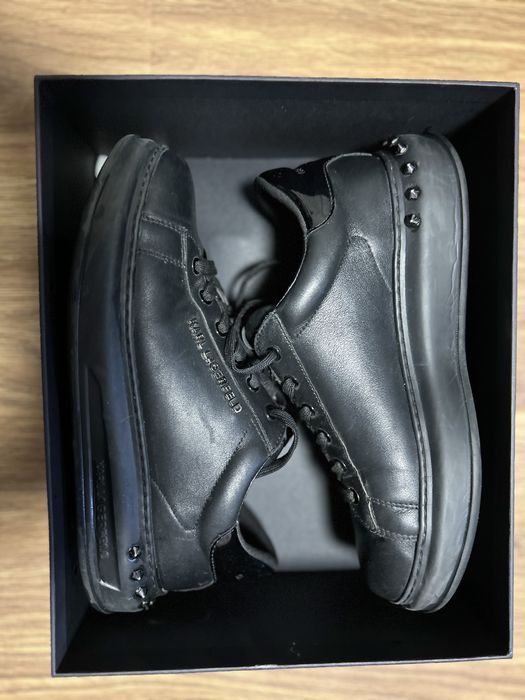 Karl Lagerfeld Kapri Studded Leather Sneakers