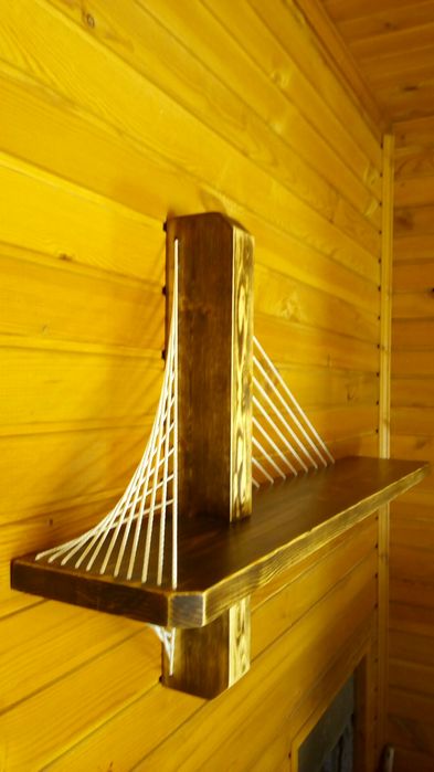 Настенная декоративная полка - мост.