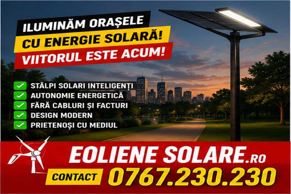 Panouri FOTOVOLTAICE, Panouri SOLARE, Turbine Eoliene -SLĂNIC MOLDOVA -