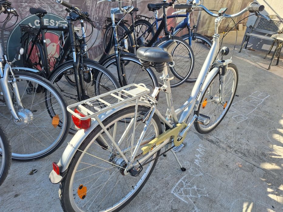 Bicicleta dama suspensie fata spate