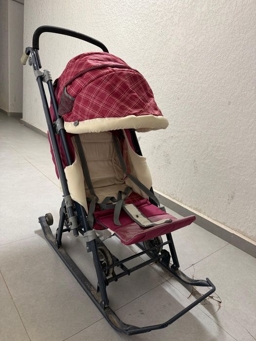 Продам санки-коляску трансформер с колёсами
