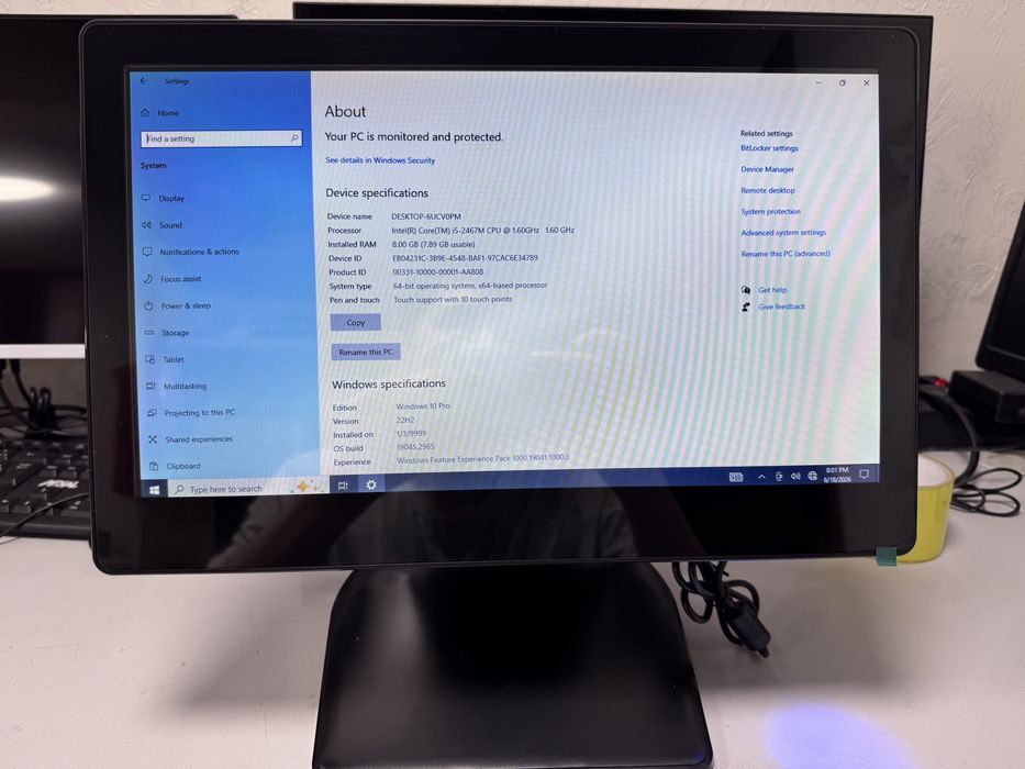 POS-моноблок 15.6” Сенсорный | Intel Core i5 | SSD | Оптом и в розницу