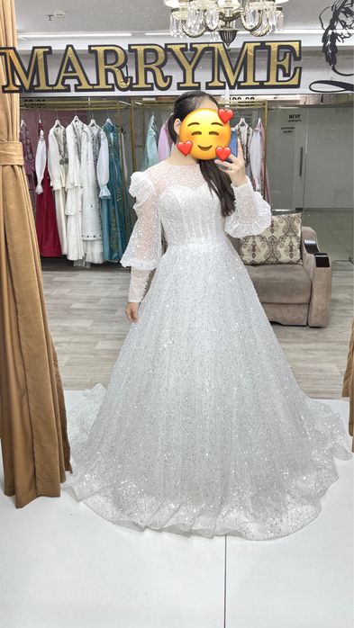 Свадебное платье с блестками