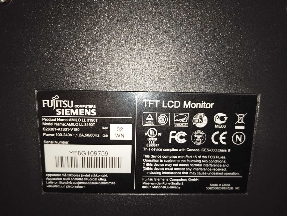 Монитор Fujitsu Siemens 19"