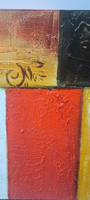 Tablou abstract, linii si detalii floare