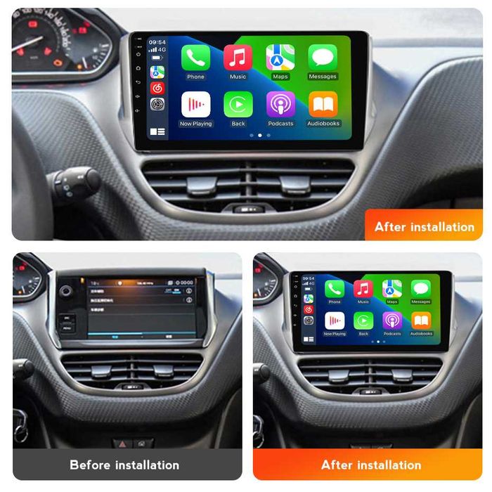 Navigatie Android 14 PEUGEOT 2008 208 2013-2020 1/8 Gb CarPlay CAMERA
