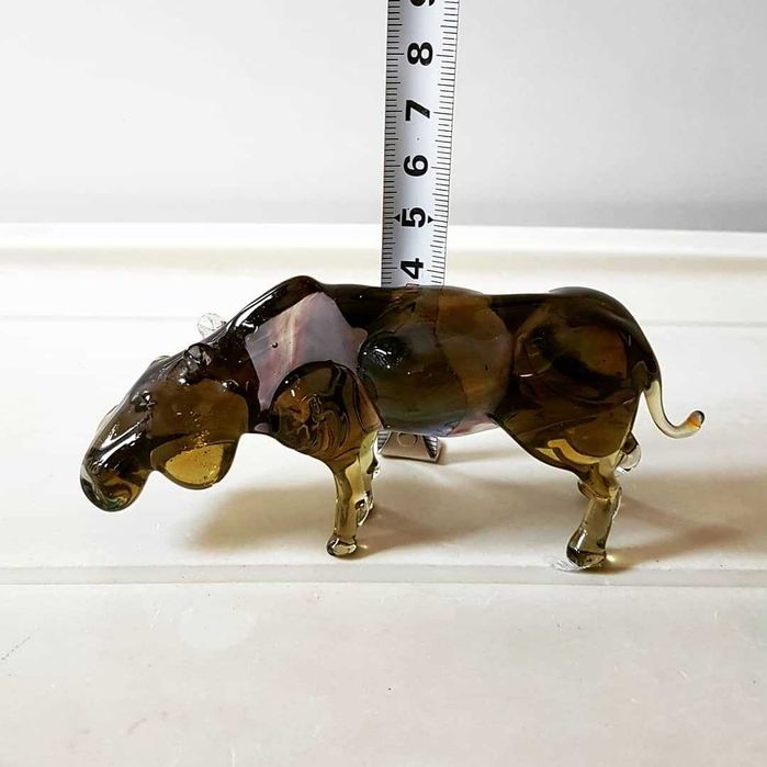 "Гиппопотам" - фигурка сувенир из стекла.