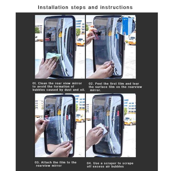 Фолио анти дъжд за автомобилни огледала . Камиони,бусове ,коли MF1520T