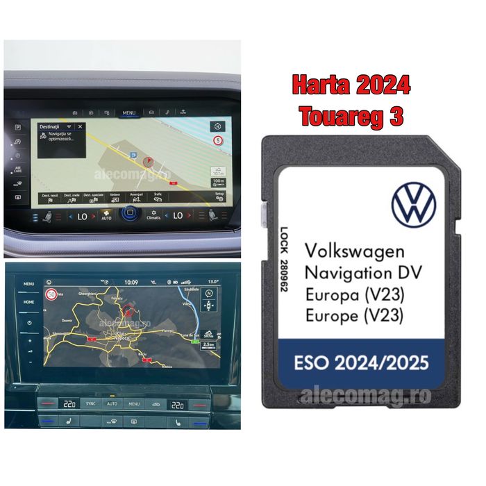 SD card Harti 2024 Volkswagen Touareg 3 navigatie CR7 fab. 2019-2022