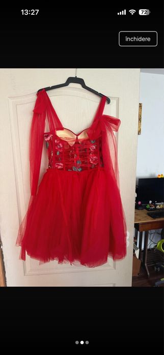 Rochie Chrotronette red velvet