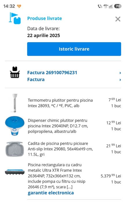 Piscina Intex XTR 7,32 x 3,66 x 1,32 noua