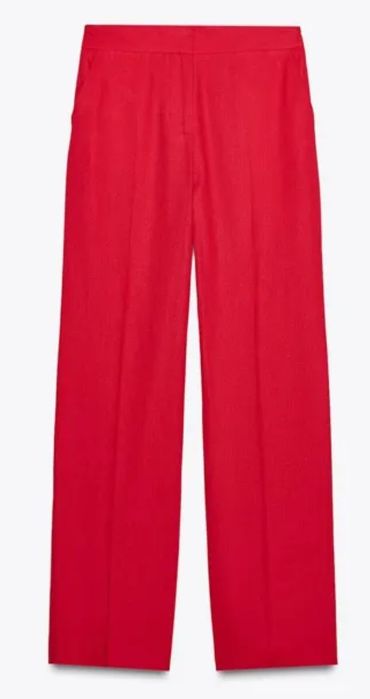 ZARA 100% лен нов, с етикет костюм панталон и елек