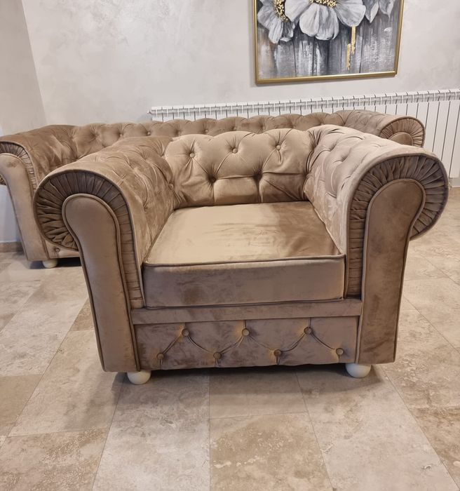 Set Canapea+ Fotoliu Chesterfield